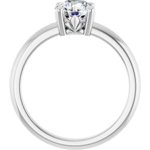 Continuum Sterling Silver 6.5 mm Round Ring Mounting – image 3