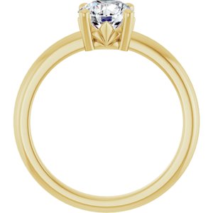 10K Yellow Gold 6.5 mm Round Ring Mounting – image 3