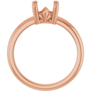 10K Rose Gold 7x7 mm Cushion Ring Mounting – image 4