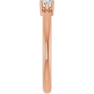 14K Rose Gold 5x3 mm Oval Ring Mounting – image 7