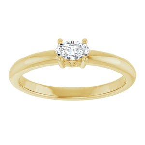 10K Yellow Gold 5x3 mm Oval Ring Mounting – image 5