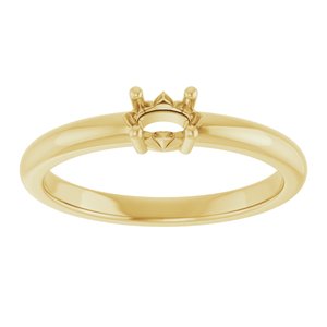 10K Yellow Gold 5x3 mm Oval Ring Mounting – image 6