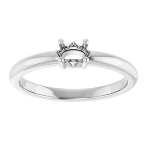 Platinum 5x3 mm Oval Ring Mounting – image 6
