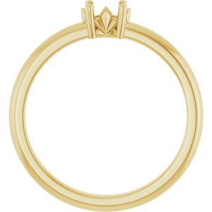 10K Yellow Gold 5x3 mm Oval Ring Mounting – image 4