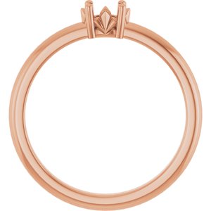 14K Rose Gold 5x3 mm Oval Ring Mounting – image 4