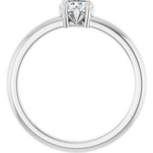 Sterling Silver 5x3 mm Oval Ring Mounting – image 3