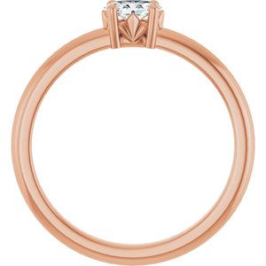 14K Rose Gold 5x3 mm Oval Ring Mounting – image 3
