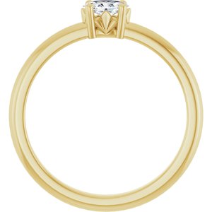 10K Yellow Gold 5x3 mm Oval Ring Mounting – image 3