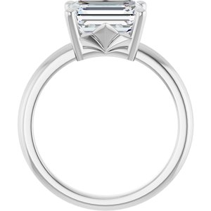 Platinum 9x7 mm Emerald Ring Mounting – image 3