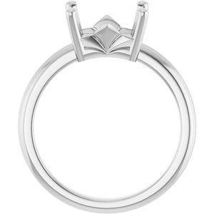 Sterling Silver 9x7 mm Emerald Ring Mounting – image 4