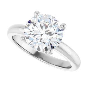18K Palladium White Gold 9 mm Round Ring Mounting – image 8