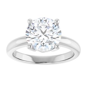 18K Palladium White Gold 9 mm Round Ring Mounting – image 5