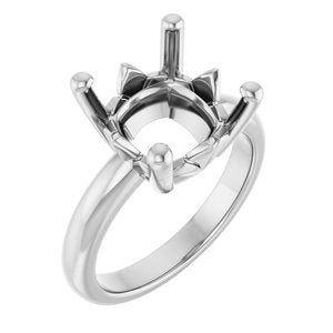 Sterling Silver 11x11 mm Cushion Ring Mounting – image 2