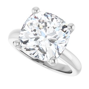 Continuum Sterling Silver 11x11 mm Cushion Ring Mounting – image 8