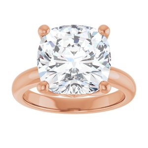 14K Rose Gold 11x11 mm Cushion Ring Mounting – image 5
