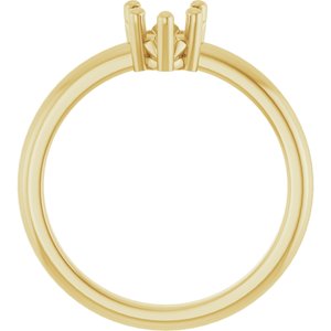 10K Yellow Gold 5.5x5.5 mm Heart Ring Mounting – image 4