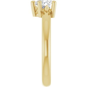 10K Yellow Gold 5.5x5.5 mm Heart Ring Mounting – image 7