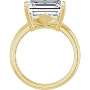 10K Yellow Gold 12x10 mm Emerald Ring Mounting – image 3