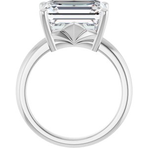 Platinum 12x10 mm Emerald Ring Mounting – image 3