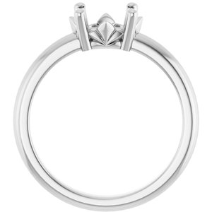 10K X1 White Gold 8.5x6.5 mm Oval Ring Mounting – image 4