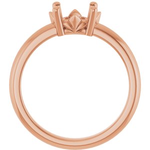 14K Rose Gold 8.5x6.5 mm Oval Ring Mounting – image 4