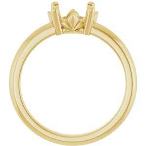 18K Yellow Gold 8.5x6.5 mm Oval Ring Mounting – image 4