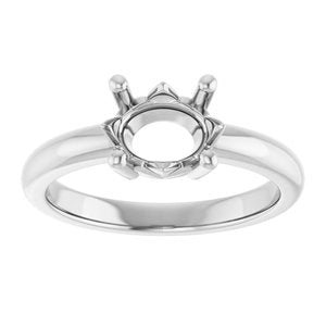 Sterling Silver 8.5x6.5 mm Oval Ring Mounting – image 6
