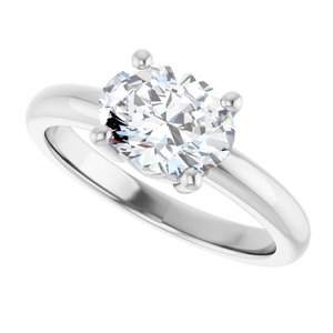 10K White Gold 8.5x6.5 mm Oval Ring Mounting – image 8