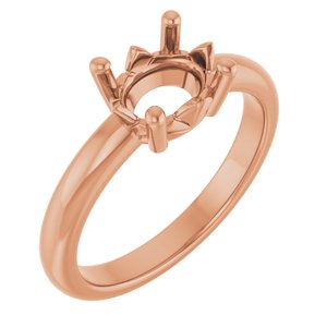 10K Rose Gold 8.5x6.5 mm Oval Ring Mounting – image 2