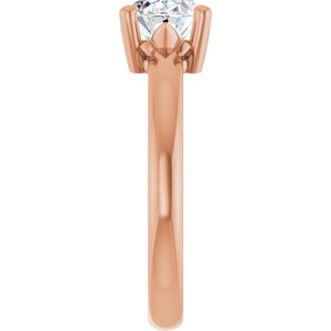 18K Rose Gold 8.5x6.5 mm Oval Ring Mounting – image 7