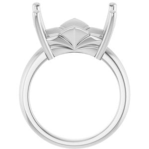 Continuum Sterling Silver 16x12 mm Emerald Ring Mounting – image 4