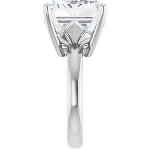 10K X1 White Gold 16x12 mm Emerald Ring Mounting – image 7