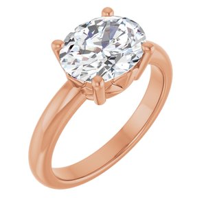 14K Rose Gold 10x8 mm Oval Ring Mounting