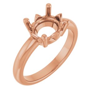 14K Rose Gold 10x8 mm Oval Ring Mounting – image 2