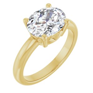 10K Yellow Gold 10x8 mm Oval Ring Mounting