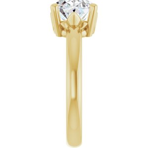 18K Yellow Gold 10x8 mm Oval Ring Mounting – image 7
