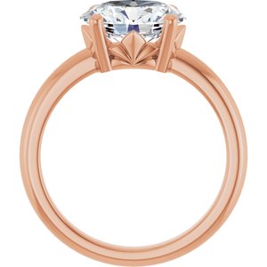 14K Rose Gold 10x8 mm Oval Ring Mounting – image 3