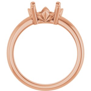 18K Rose Gold 10x8 mm Oval Ring Mounting – image 4