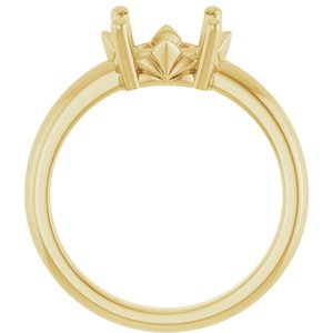 10K Yellow Gold 10x8 mm Oval Ring Mounting – image 4