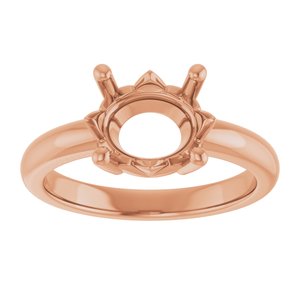 14K Rose Gold 10x8 mm Oval Ring Mounting – image 6