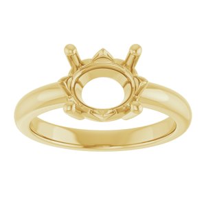 10K Yellow Gold 10x8 mm Oval Ring Mounting – image 6