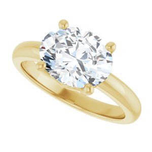 10K Yellow Gold 10x8 mm Oval Ring Mounting – image 8