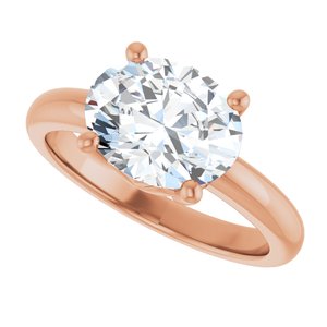 14K Rose Gold 10x8 mm Oval Ring Mounting – image 8
