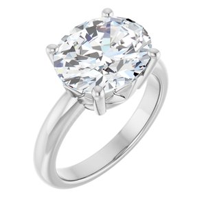 Sterling Silver 12x10 mm Oval Ring Mounting