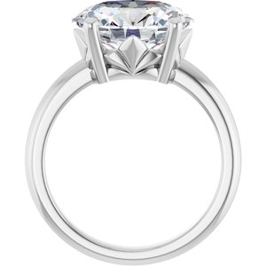 Continuum Sterling Silver 12x10 mm Oval Ring Mounting – image 3