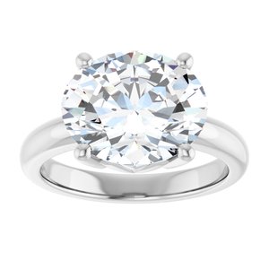 Sterling Silver 12x10 mm Oval Ring Mounting – image 5
