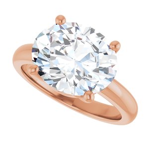 18K Rose Gold 12x10 mm Oval Ring Mounting – image 8