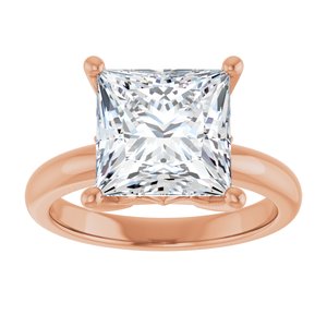 14K Rose Gold 9x9 mm Square Ring Mounting – image 5