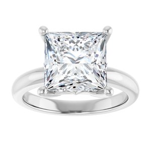 14K X1 White Gold 9x9 mm Square Ring Mounting – image 5