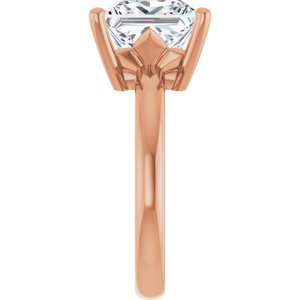 10K Rose Gold 9x9 mm Square Ring Mounting – image 7